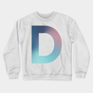 Gradient Letter D Initial Alphabet Crewneck Sweatshirt